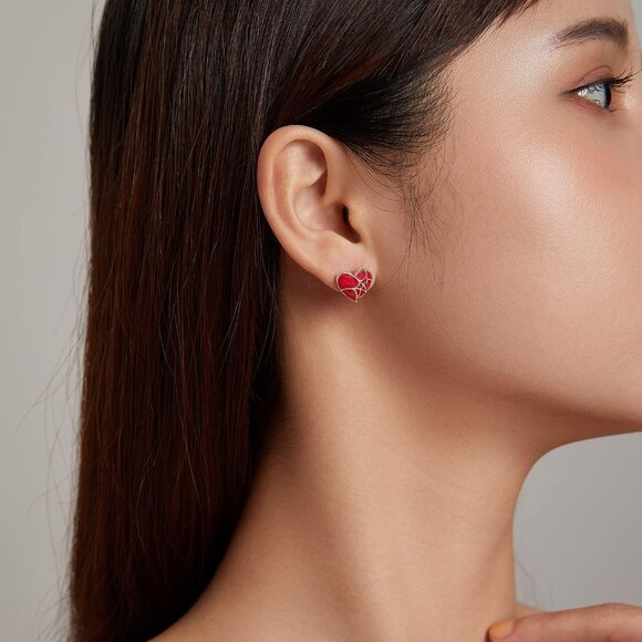 Elegant NINGAN 925 Sterling Silver Cubic Zirconia Hoop Earrings for Sensitive Ea - Picture 6 of 7